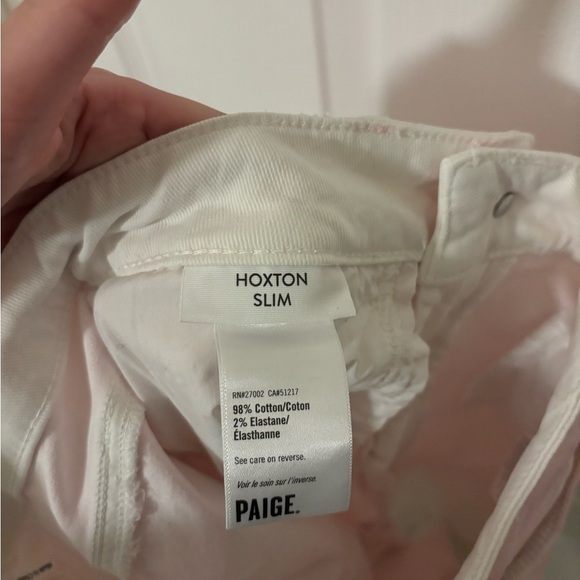 PAIGE Hoxton Slim Ombre Jeans Pink → White → Blue | Size 27 - Picture 9 of 9